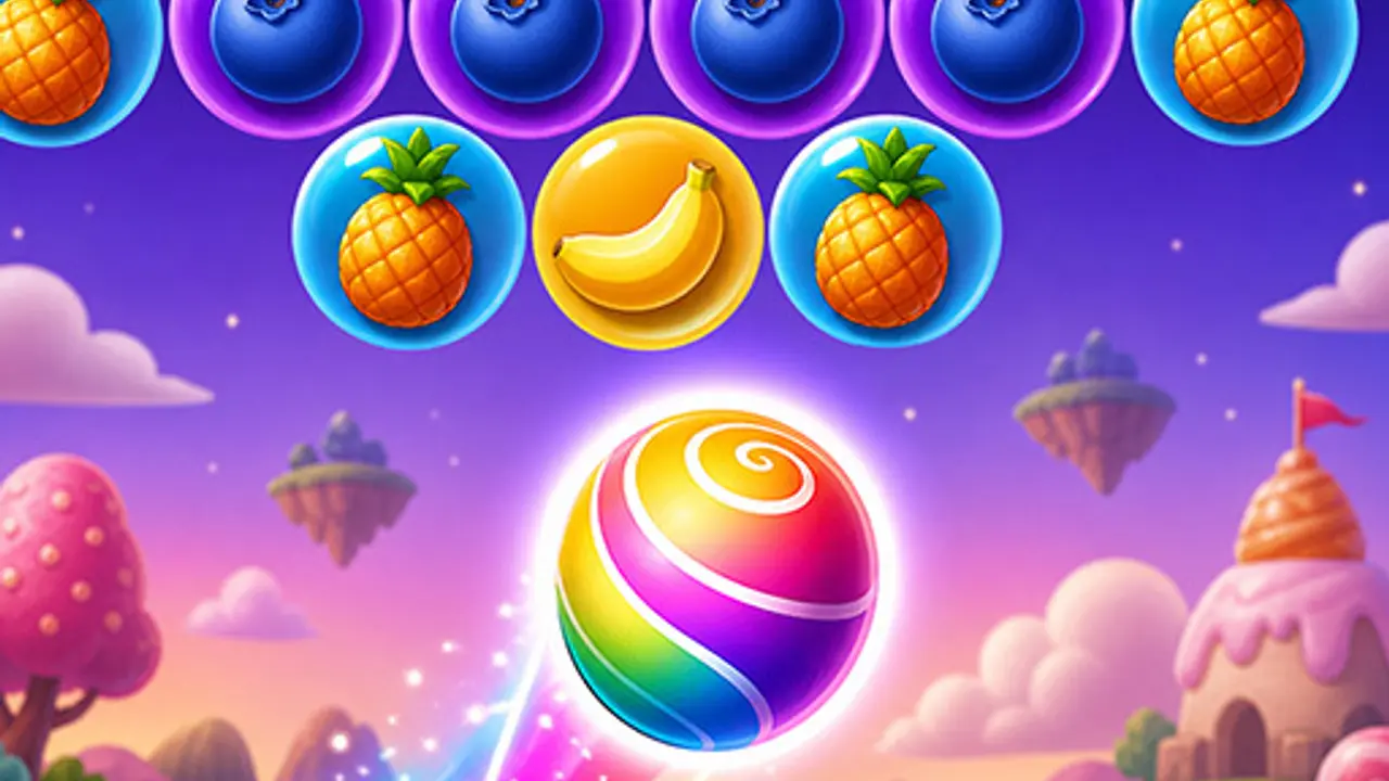 Bubble Fruit Shooter 2D gameplay screenshot