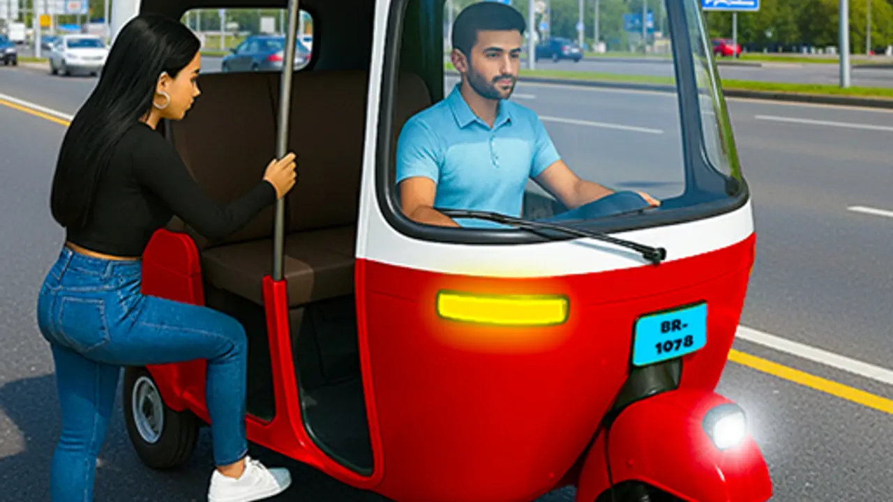 City Auto Rickshaw Game gameplay screenshot