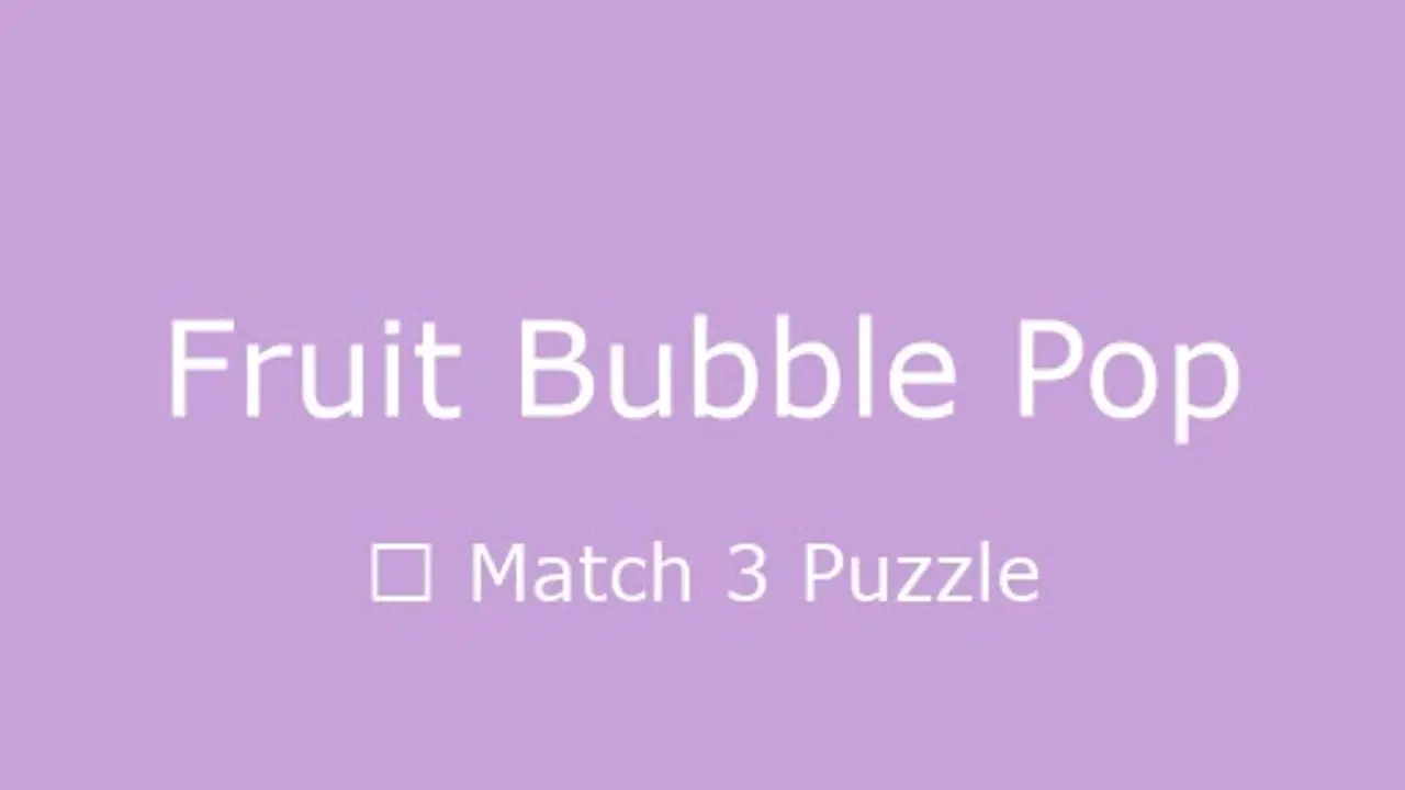 Fruit Bubble Pop gameplay screenshot