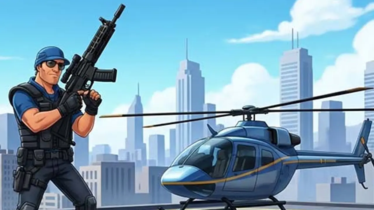 GunShip Shooting Attack Game 3D gameplay screenshot