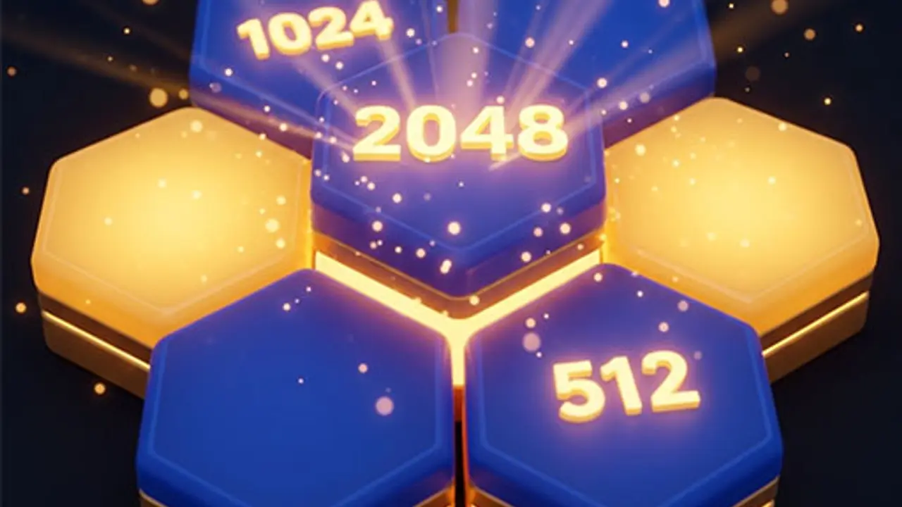 Hexa Merge 2048: Puzzle gameplay screenshot