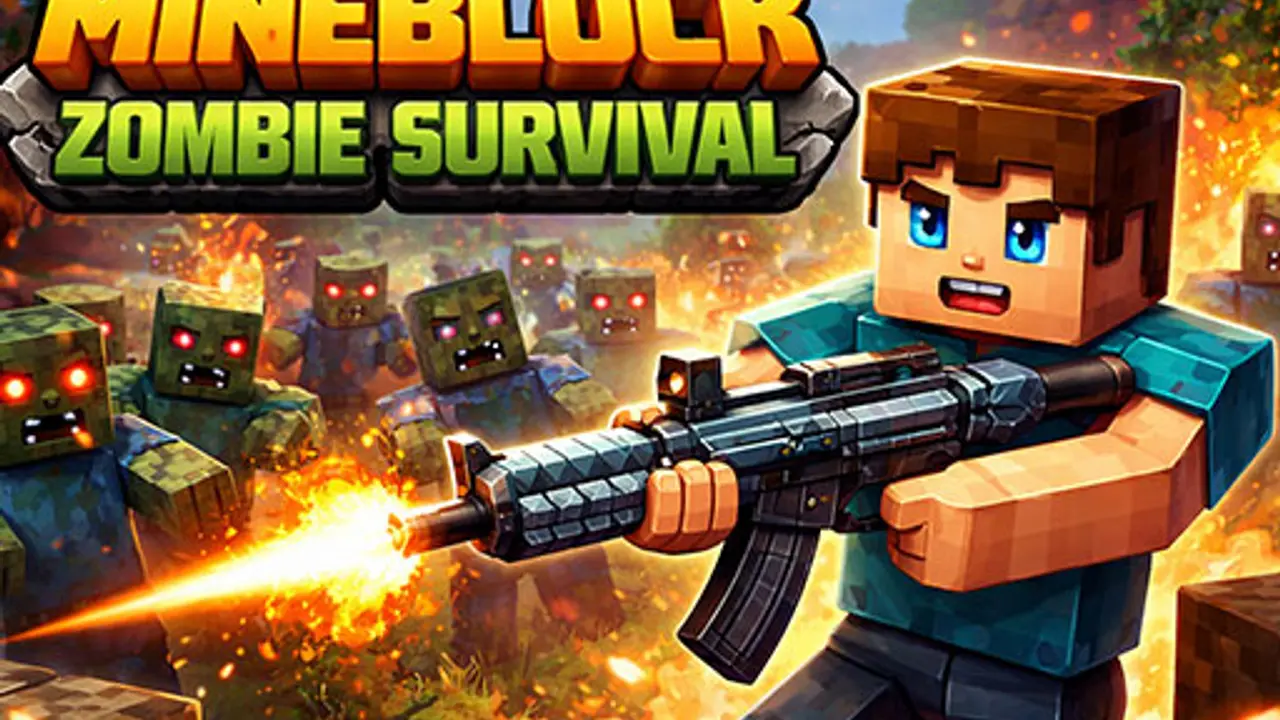 Mineblock Zombie Survival gameplay screenshot