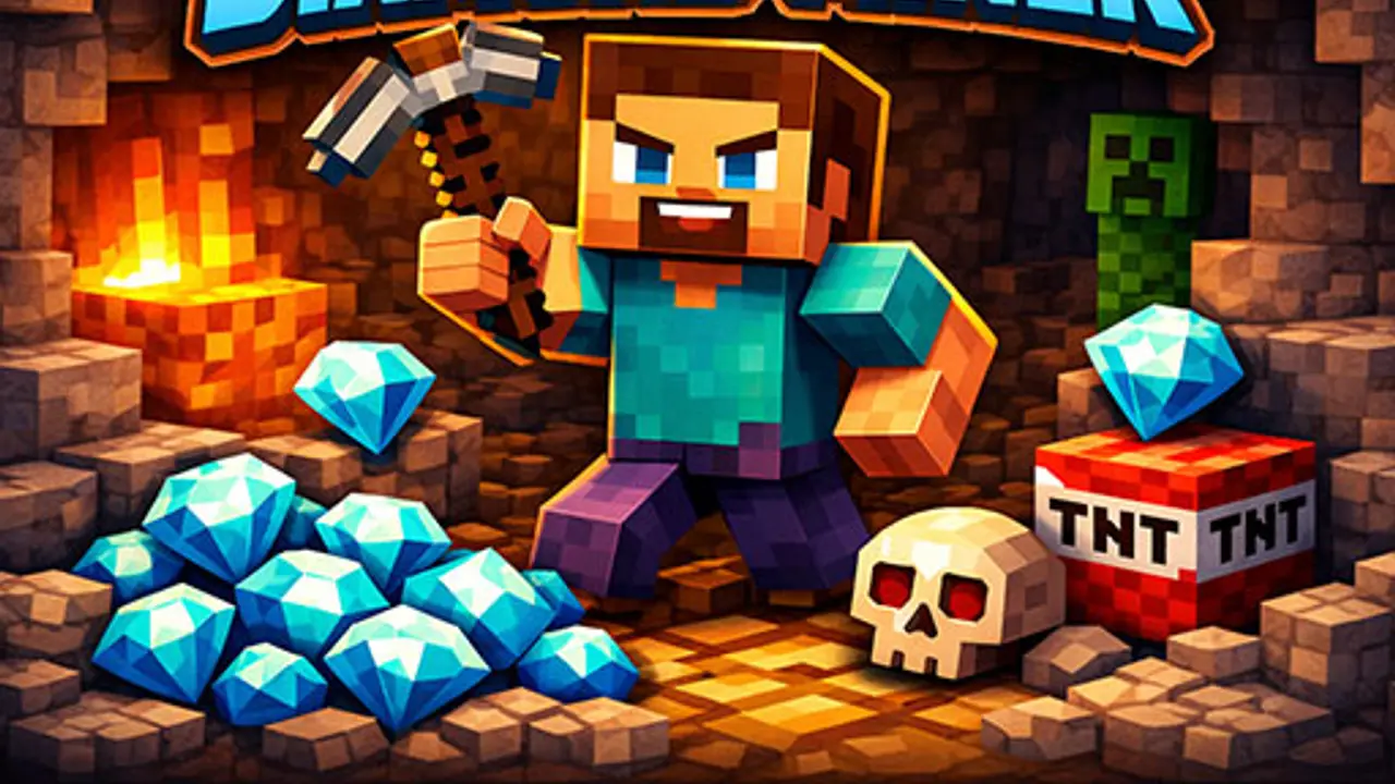 Minecraft Diamond Miner gameplay screenshot