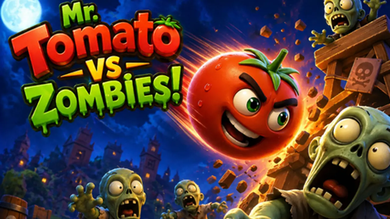 Mr Tomato vs Zombies gameplay screenshot
