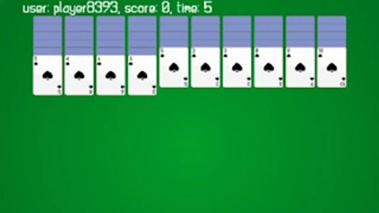 Spider Solitaire Classic Ver gameplay screenshot