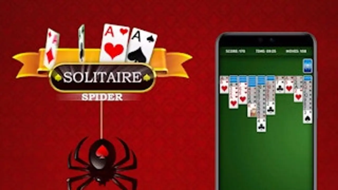 Spider Solitaire Deluxe gameplay screenshot