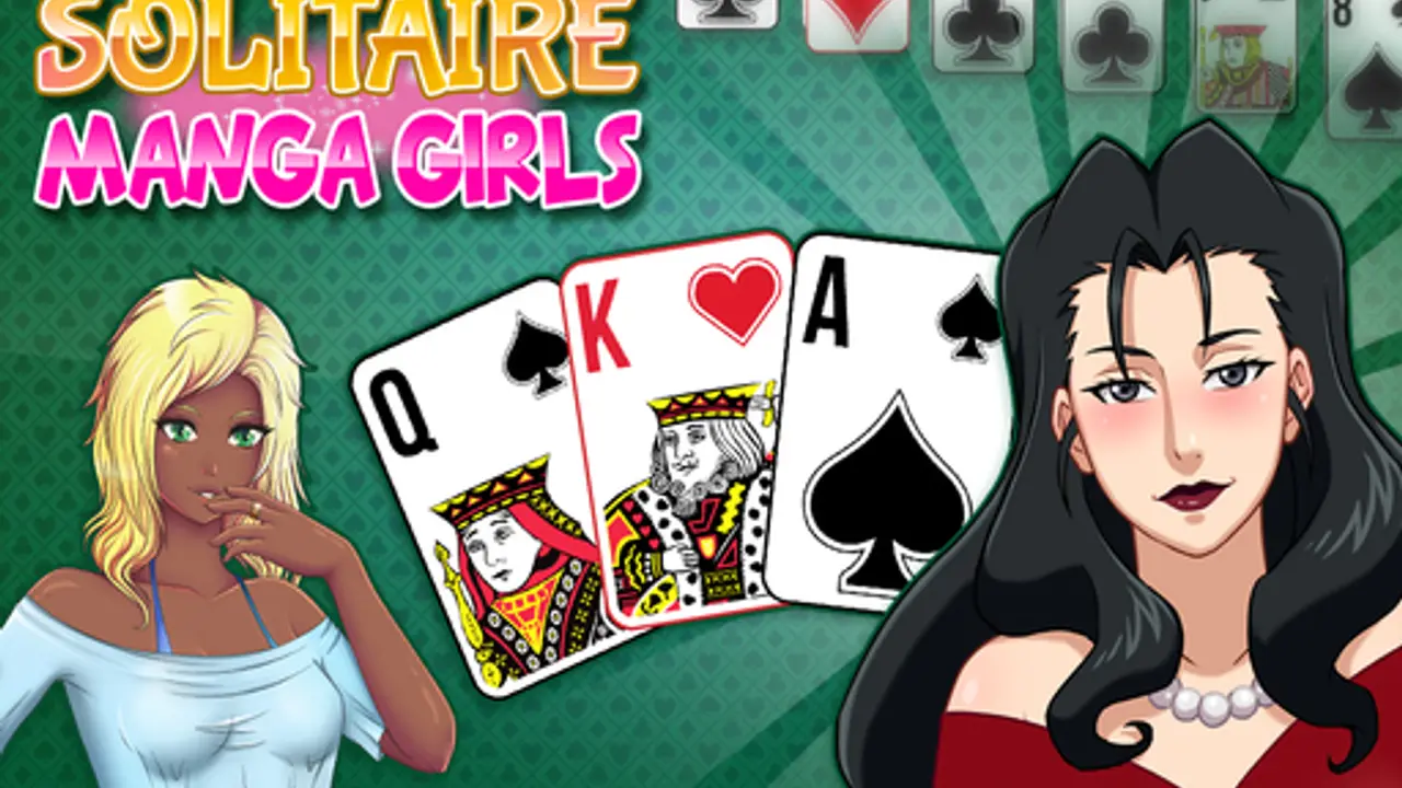 Spider Solitaire: Manga Girls gameplay screenshot