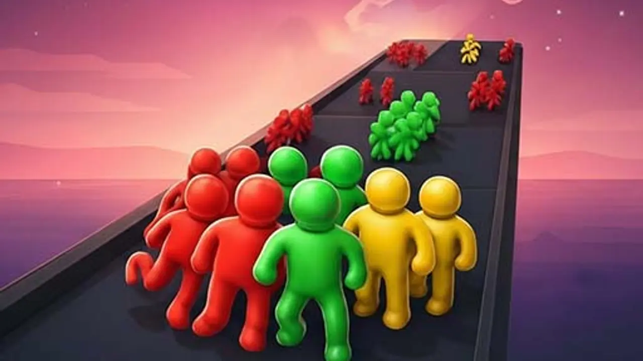 Stickman Stack Race gameplay screenshot