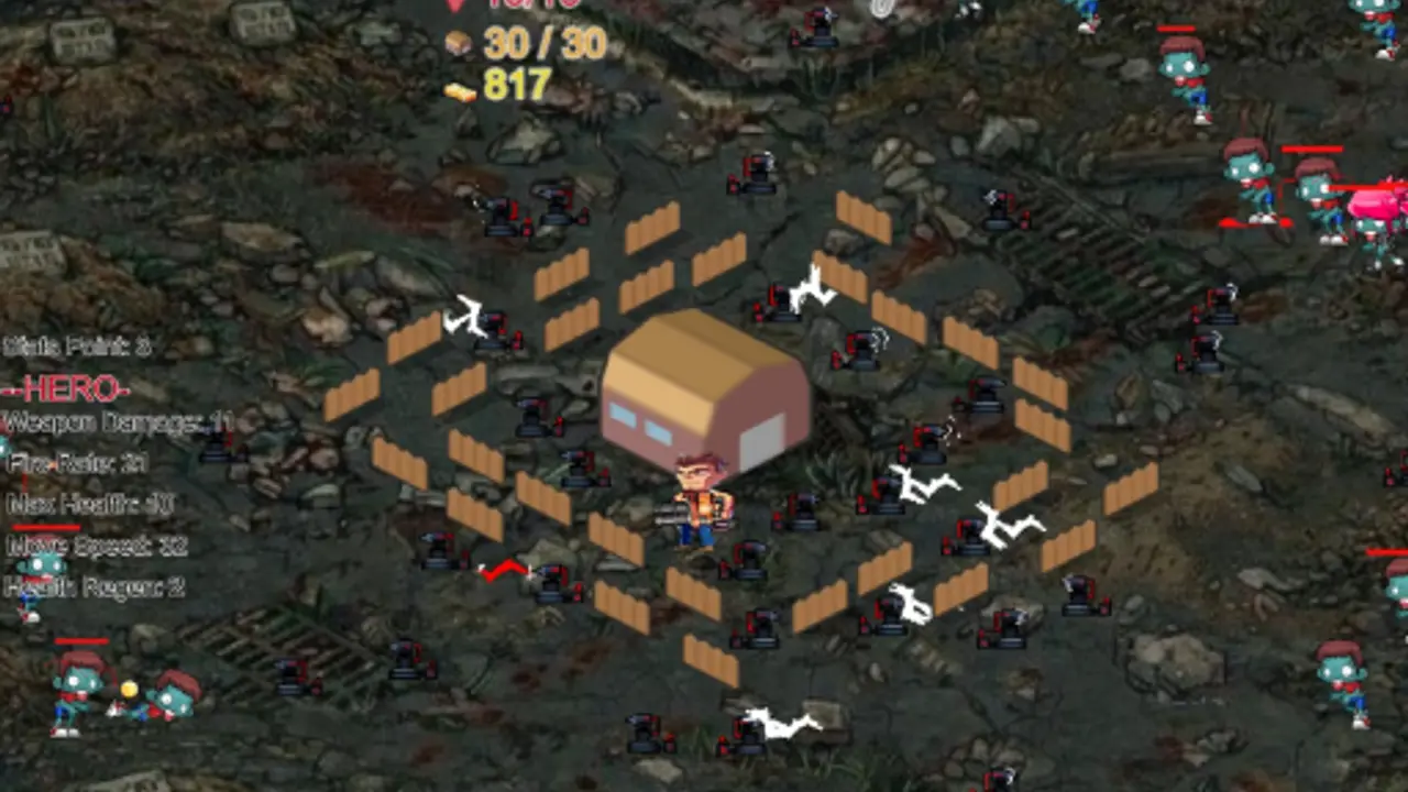 Terrifying Zombies: Tower Defense 1 Game gameplay screenshot