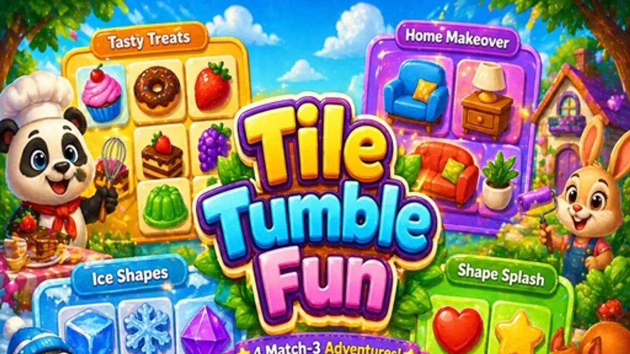 Tile Tumble Fun 4 in 1 gameplay screenshot