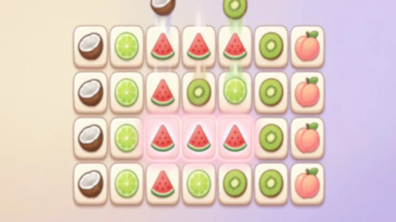 Tiles: Collect 3 Fruits gameplay screenshot