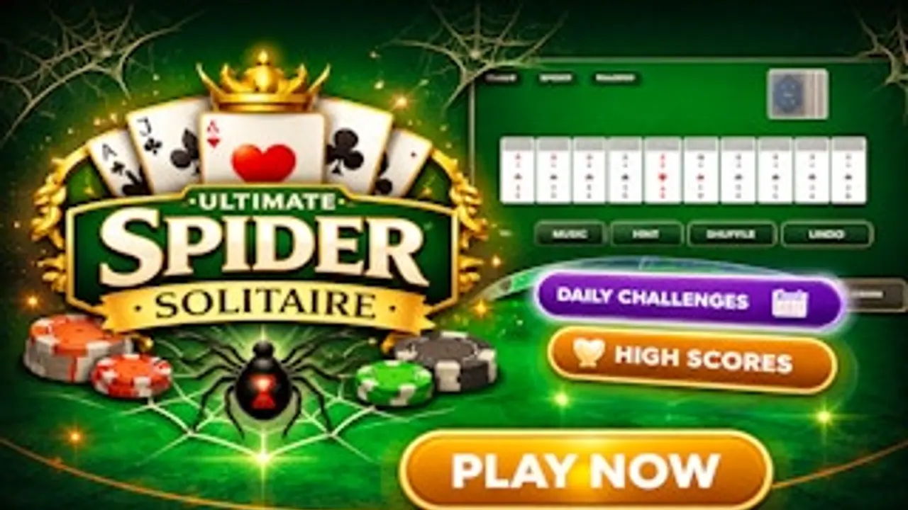 Ultimate Spider Solitaire gameplay screenshot