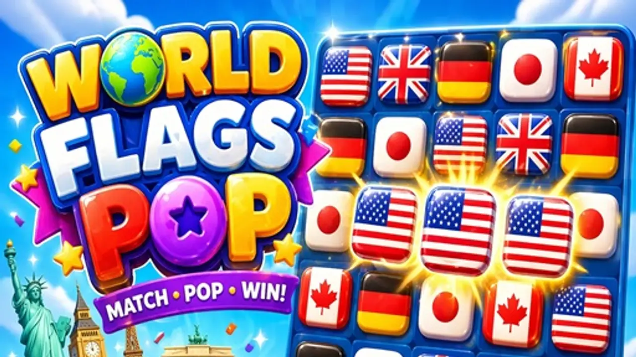 World Flags Pop gameplay screenshot