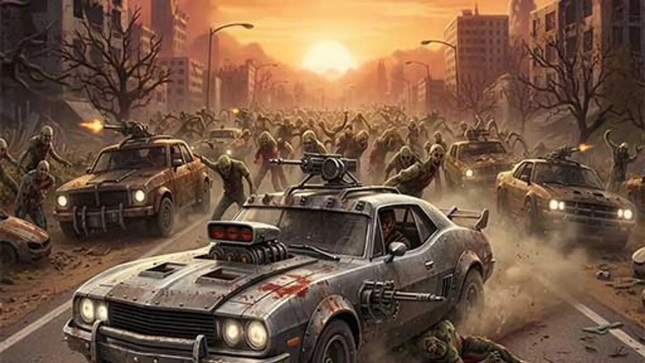 Zombie Road Drive gameplay screenshot